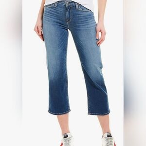Hudson Stella Midrise Crop Straight Denim Jeans
